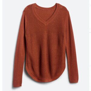 RD Style Josslyn V Neck Sweater - Burnt Orange - L